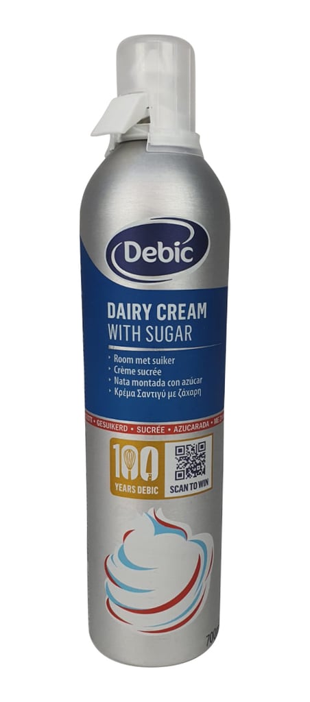 Debic Sweetened Aerosol Whipping Cream | 700 ml