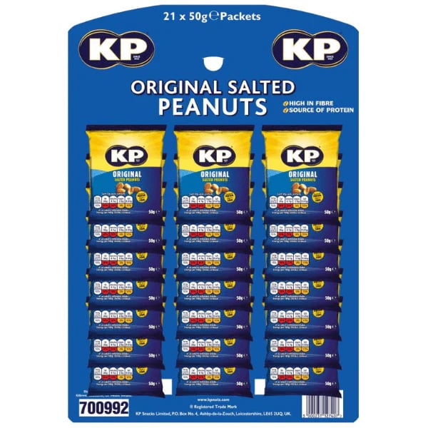 KP Salted Peanuts | display card 21 × 50 g