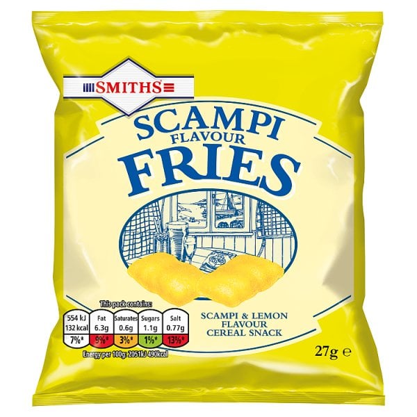 Smiths Scampi Fries | display card 24 × 25 g
