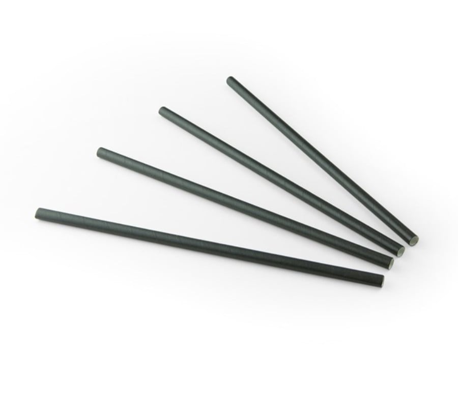 Sier Black Paper Straws 20 cm, 6 mm thick | 200 pieces