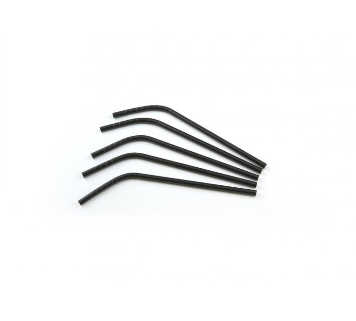 Sier Black Bendable Paper Straws 21 cm, 6 mm thick | 200 pieces