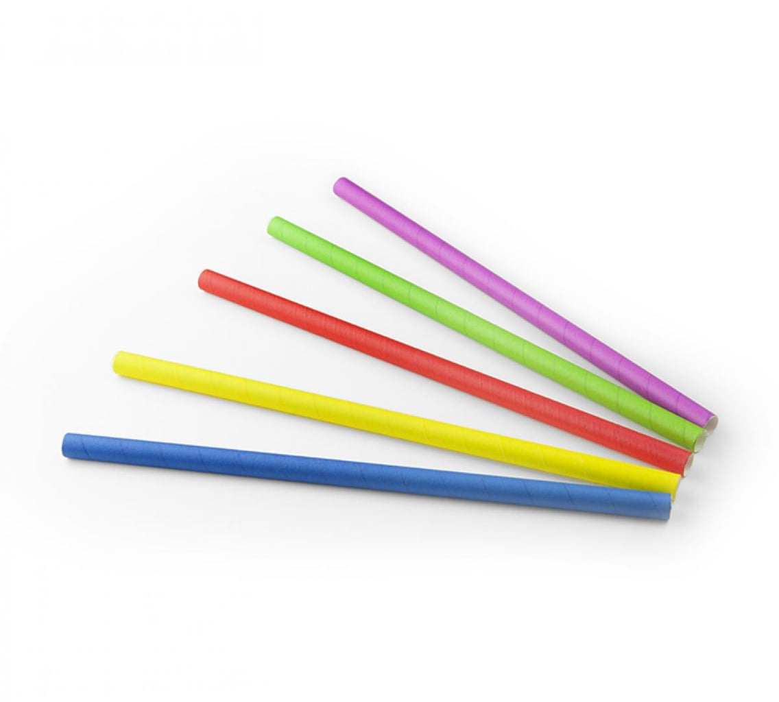 Sier Paper Straws in Assorted Colours 24 cm, 10 mm thick | 100 pieces
