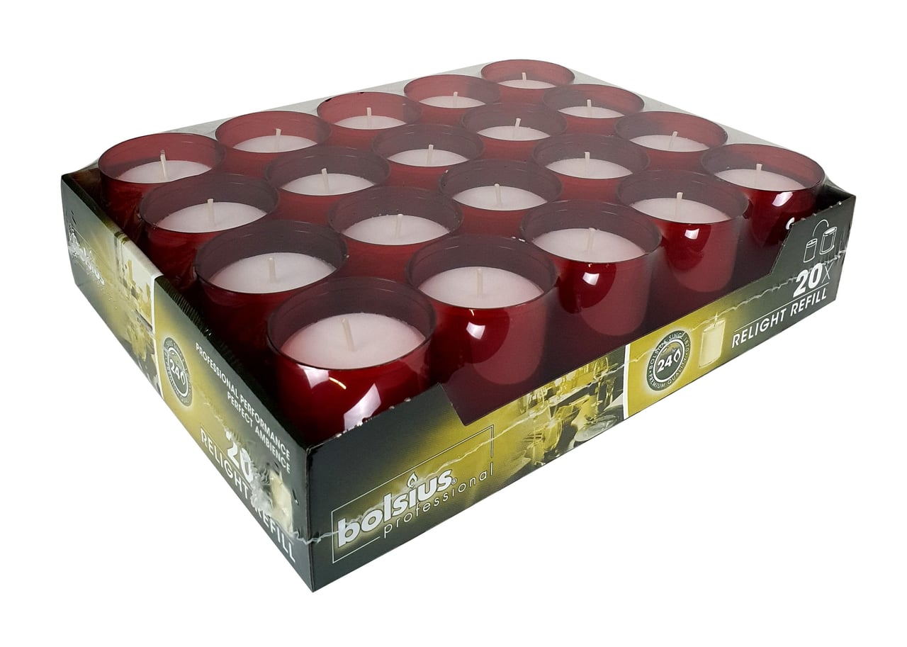 Bolsius Relight Red Refills | 20 pieces