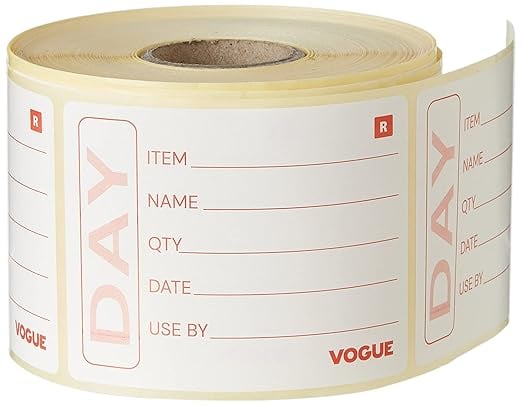 Hygiplas Removable Kitchen Labels | roll 500 pieces