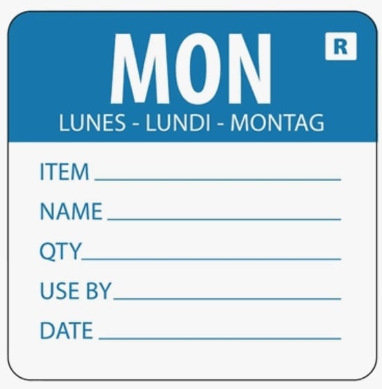 Hygiplas Saturday Labels | 1 roll